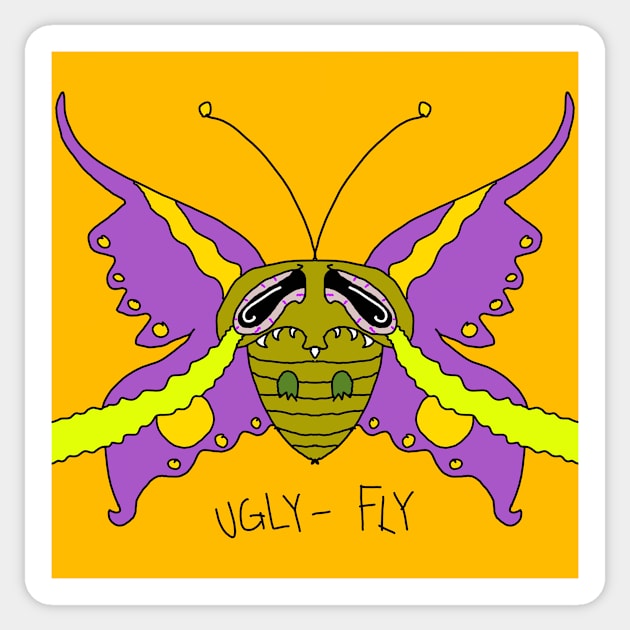 ugly-fly Sticker by teesiscool